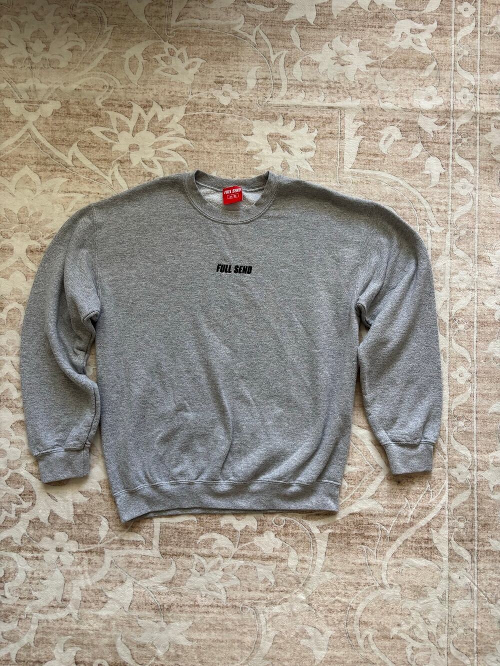 Full Send Sweatshirt Adult Medium Gray Nelk Boys Fleece Pullover Happy Dad Men's